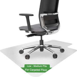 Chair Mat for Carpet- Low Pile (1/4″ Thick) Carpet Protector for Office Gaming Desk Chair. Heavy Duty Desk Chair Mat for Carpeted Floors (for Carpet Floor, with Lip-47.5″ x 35.5″)