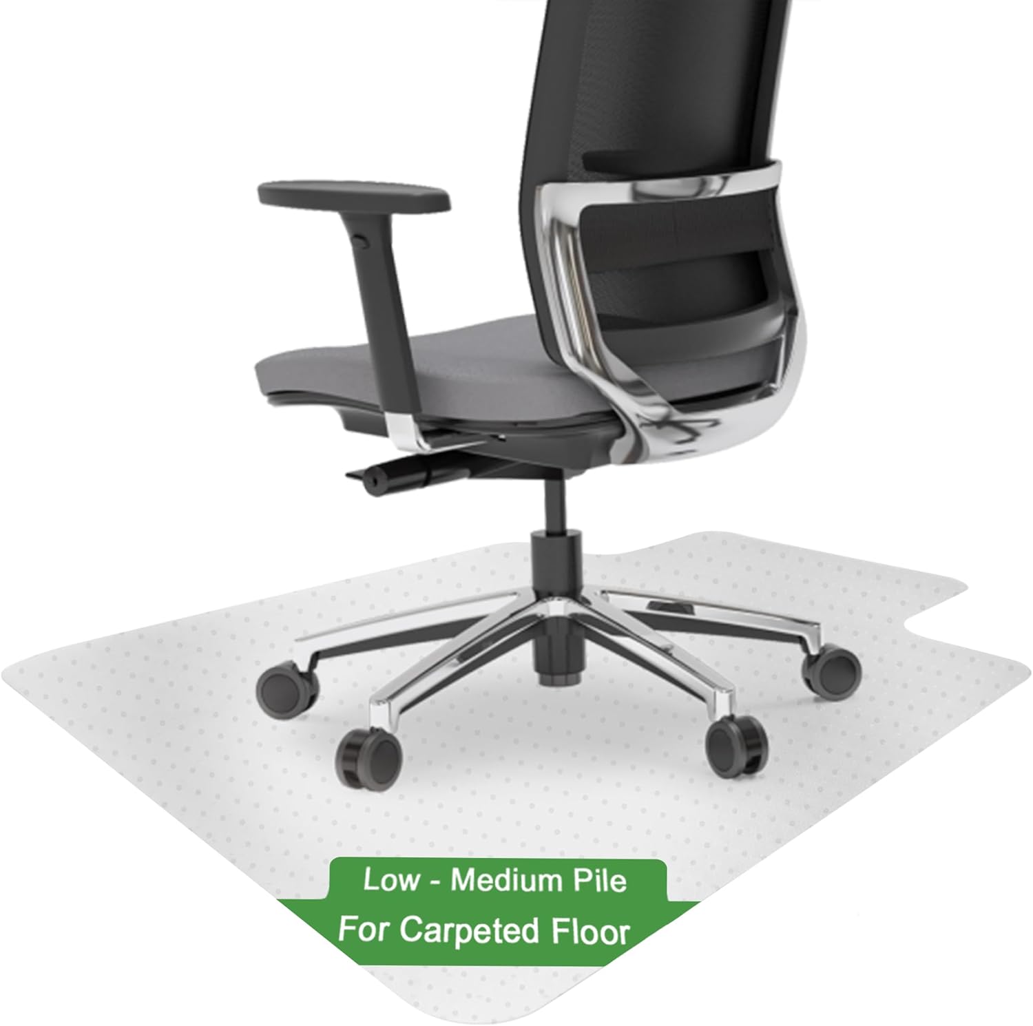 Chair Mat for Carpet- Low Pile (1/4″ Thick) Carpet Protector for Office Gaming Desk Chair. Heavy Duty Desk Chair Mat for Carpeted Floors (for Carpet Floor, with Lip-47.5″ x 35.5″)