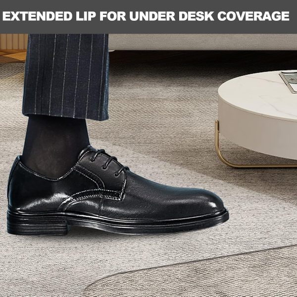 Chair Mat for Carpet- Low Pile (1/4" Thick) Carpet Protector for Office Gaming Desk Chair. Heavy Duty Desk Chair Mat for Carpeted Floors (for Carpet Floor, with Lip-47.5" x 35.5") - Image 6