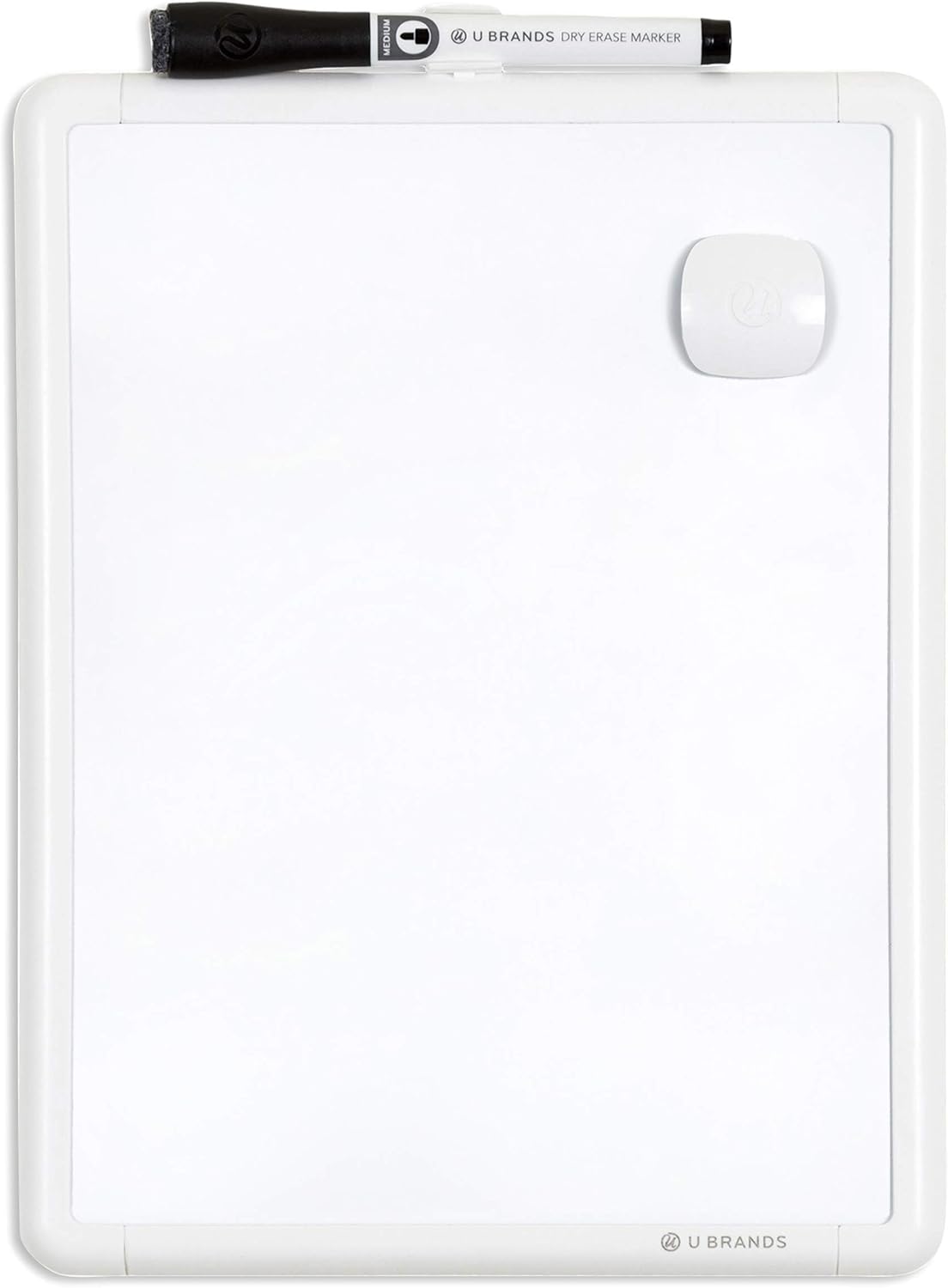 U Brands Contempo Magnetic Dry Erase Board, 8.5″x11″, White Modern Frame, Includes Magnet and Marker